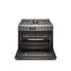 Dual Fuel Cooker 90cm Air Fryer,Steam,Pyrolytic,5 Burner Gas Hob With Wok Dark SS - Image 4