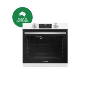 Electric 60cm Oven Built-In Fan Forced 7 Multifunction Knob Controls White