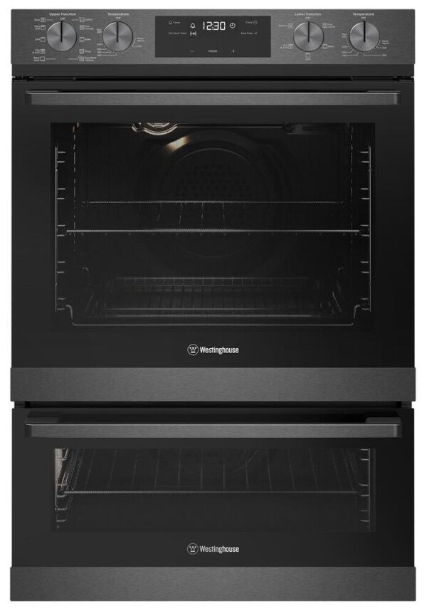 Electric Oven Duo 60cm Pyrolytic 10/5 M/F Knob Controls + AirFry S/S