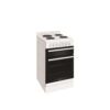 Electric Upright Cooker 54cm Seperate Grill 4 Zone Solid Cooktop White - Image 2