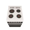Electric Upright Cooker 54cm Seperate Grill 4 Zone Solid Cooktop White - Image 3