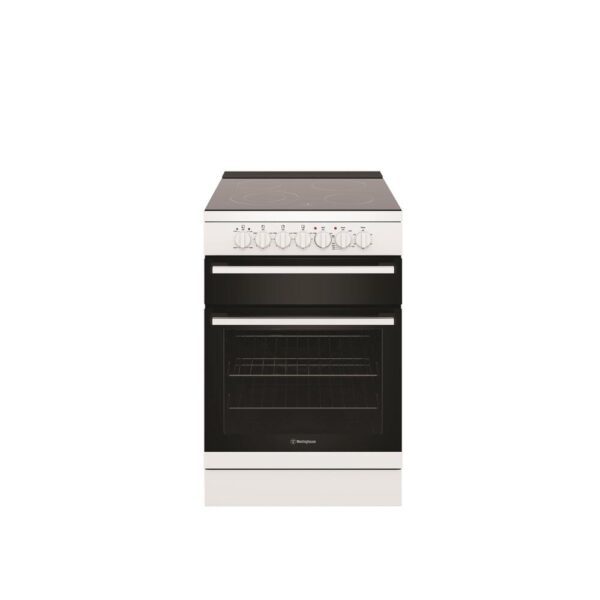 Electric Upright Cooker 60cm Seperate Grill 4 Zone Ceramic Cooktop White