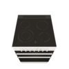 Electric Upright Cooker 60cm Seperate Grill 4 Zone Ceramic Cooktop White - Image 4