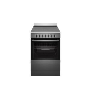 Electric Upright Cooker 60cm 4 Zone Ceramic Cooktop Air Fryer Dark S/S