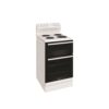 Electric Cooker 54cm Conventional Oven Seperate Grill 4 Solid Hotplates White - Image 2