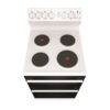 Electric Cooker 54cm Conventional Oven Seperate Grill 4 Solid Hotplates White - Image 4