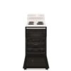 Electric Upright Cooker 54cm Seperate Grill 4 Solid Hotplates White - Image 4