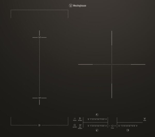 Induction Cooktop 60cm 3 Zone Touch Controls Black + Boil Protect