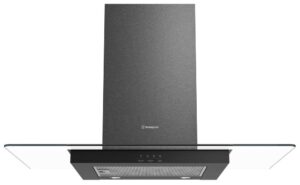 Canopy Rangehood 90cm Flat Glass 3 Speed Fan + Boost 810m3/h LED Dark S/S