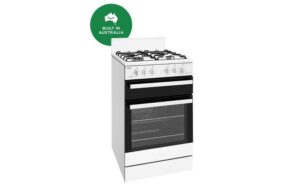 *Gas Cooker 54cm Conventional Oven Seperate Grill 4 Burner Gas Hob Piezo White NG