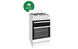 Gas Cooker 54cm Fan Forced Oven Seperate Grill 4 Burner Gas Hob White