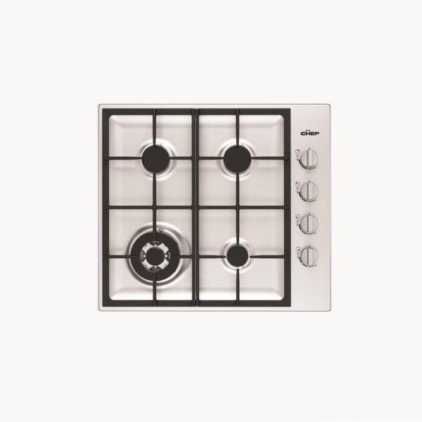 Gas Cooktop 60cm 4 Burner With Wok Electronic Ignition S/S