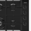 Gas Cooktop 60cm 4 Burner With Wok Electronic Ignition Black - Image 2
