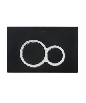 Inwall Series 100 Round Flush Plate Pneumatic Black