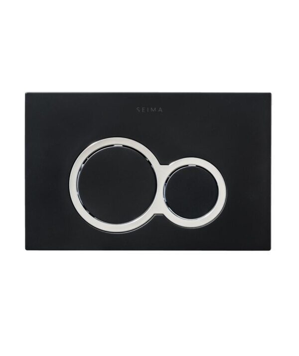 Inwall Series 100 Round Flush Plate Pneumatic Black