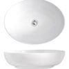 Arko Ceramic Basin Above Counter 515x390mm 0TH NOF Gloss White - Image 2