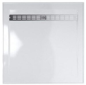 Barossa Base 'MB10' 900x900 Rear Outlet Channel Grate White