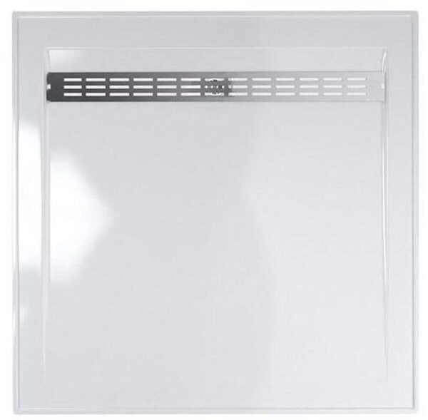 Barossa Base 'MB10' 900x900 Rear Outlet Channel Grate White