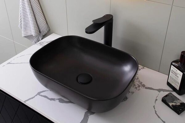 Stadium Above Counter Basin 465 x 325 Matte Black