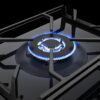 Gas Cooktop 60cm 3 Burner Inc Wok 14.4MJ/H Black Glass - Image 4