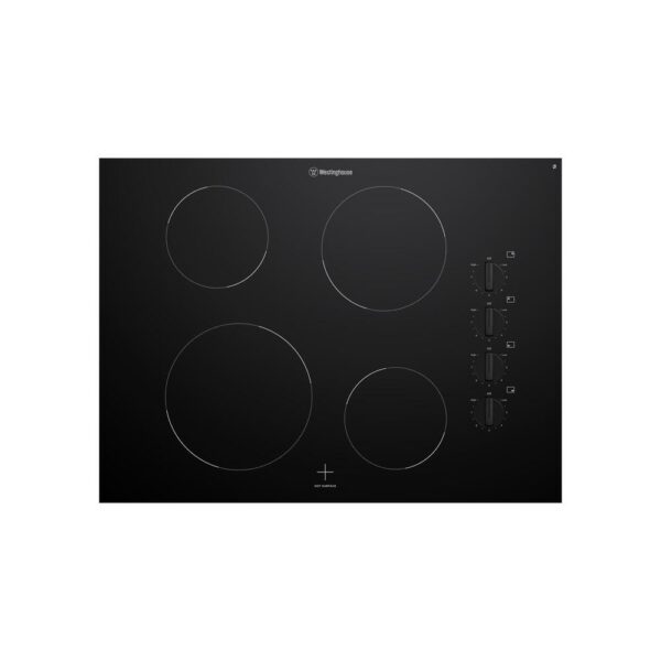 Electric Cooktop Ceramic 70cm 4 Zone Knob Controls Black