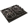 Gas Cooktop 60cm 4 Burner Inc Wok 17MJ/H Black Glass - Image 2