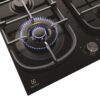 Gas Cooktop 60cm 4 Burner Inc Wok 17MJ/H Black Glass - Image 3