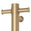 Vertical Bar Heated Towel Rail 12V Square 42x900x100mm Brushed Brass - Image 2