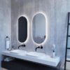 SO Range Oval Back-Lit Mirror Hard Wired Cool Light 500x1000mm - Image 2