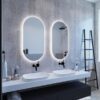 SO Range Oval Back-Lit Mirror Hard Wired Cool Light 500x1000mm - Image 3