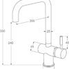 Voda Sink Mixer Square Right Hand Chrome - Image 2