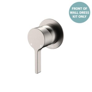 Sansa Shower Mixer Small Round Plate Brushed Nickel Trim Kit ONLY