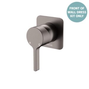 Sansa Shower Mixer Square Plate Gun Metal Trim Kit ONLY