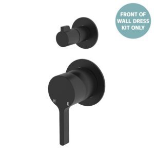 Sansa Shower Diverter Mixer Small Round Plates Matte Black Trim Kit ONLY