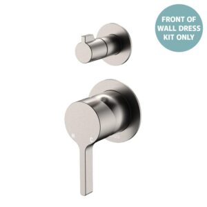 Sansa Shower Diverter Mixer Small Round Plates Brushed Nickel Trim Kit ONLY
