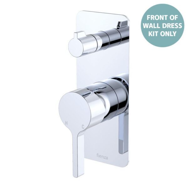 Sansa Shower Diverter Mixer Rectangular Plate Chrome Trim Kit ONLY