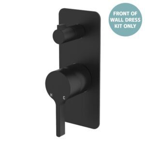Sansa Shower Diverter Mixer Rectangular Plate Matte Black Trim Kit ONLY