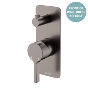 Sansa Shower Diverter Mixer Rectangular Plate Gun Metal Trim Kit ONLY