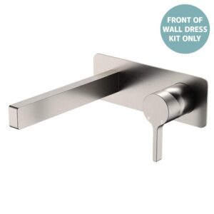 Sansa Wall Basin Mixer Rectangular Plate Brushed Nickel Trim Kit ONLY