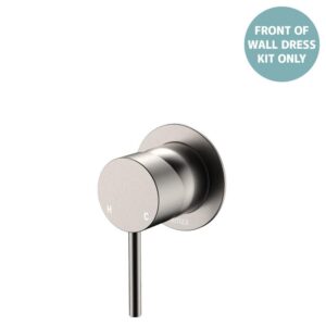 Kaya Shower Mixer Small Round Plates Brushed Nickel Trim Kit ONLY