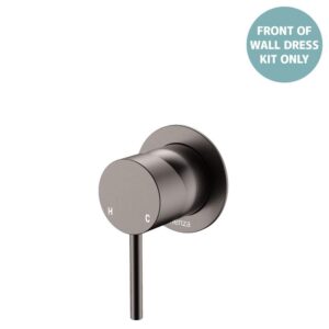 Kaya Shower Mixer Small Round Plates Gun Metal Trim Kit ONLY