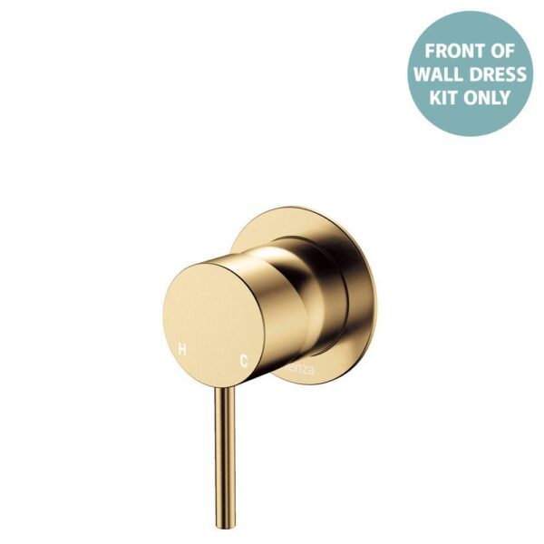 Kaya Shower Mixer Small Round Plates Urban Brass Trim Kit ONLY