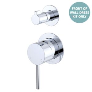 Kaya Shower Diveter Mixer Small Round Plates Chrome Trim Kit ONLY