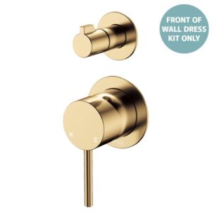 Kaya Shower Diveter Mixer Small Round Plates Urban Brass Trim Kit ONLY