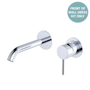 Kaya Basin/Bath Wall Mixer Round Plates 160mm Outlet Chrome Trim Kit ONLY
