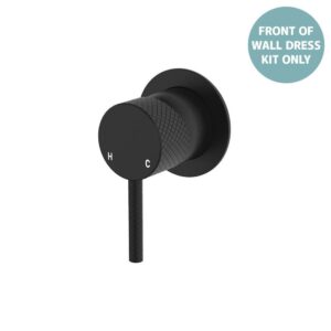 Axle Shower Mixer Small Round Plate Matte Black Trim Kit ONLY