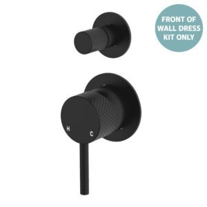 Axle Shower Diverter Mixer Small Round Plates Matte Black Trim Kit ONLY