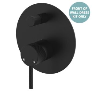 Axle Shower Diverter Mixer Large Round Plate Matte Black Trim Kit ONLY