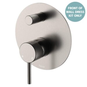 Axle Shower Diverter Mixer Large Round Plate Brushed Nickel Trim Kit ONLY