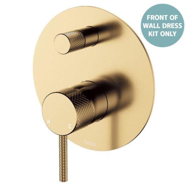 Axle Shower Diverter Mixer Large Round Plate Urban Brass Trim Kit ONLY